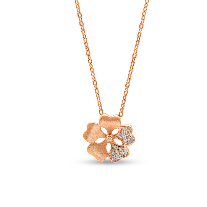 Rose gold daisy deals necklace