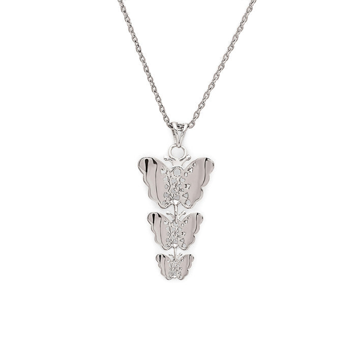 Butterfly necklace on sale silver chain