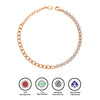 18k Rose Gold Plated Silver Sage Tennis Bracelet