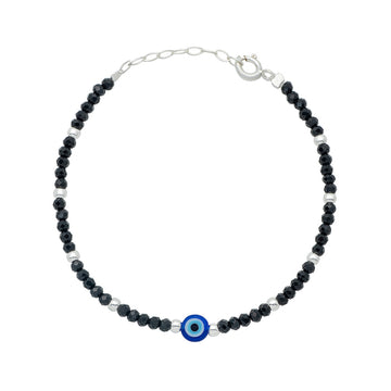 Silver Blue Evil Eye Twinkle Bracelet