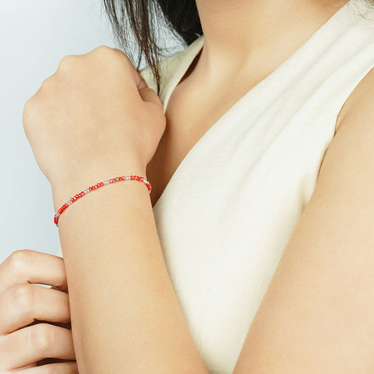 Silver Red Twinkle Bracelet