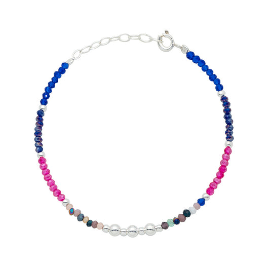 Silver Multicolour Twinkle Bracelet