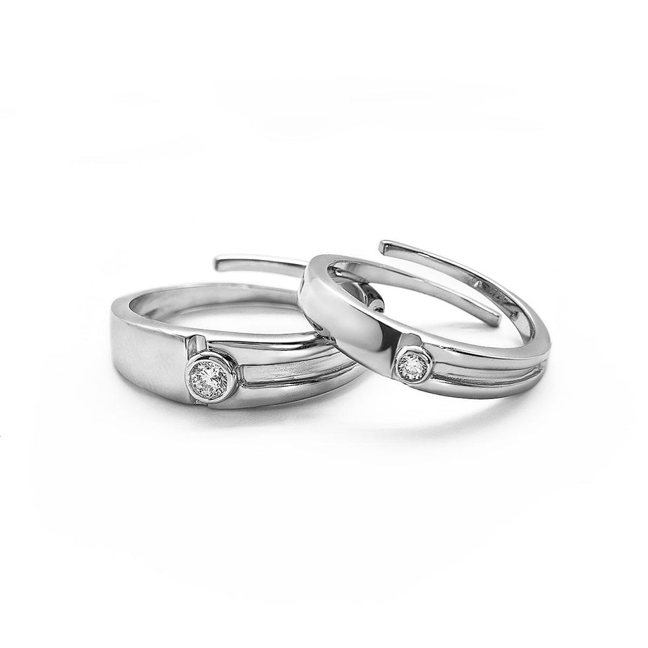 Buy 925 Sterling Silver Couple Rings Online Silberry 3150