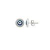 Silver Blue Evil Eye Stud