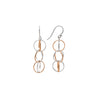 18k Rose Gold Plated Two Tone Silver Eternal Earrings