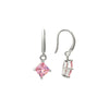 Silver Pink Luster Earrings