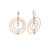 Two Tone Rose Gold Curved Chandbali Earrings