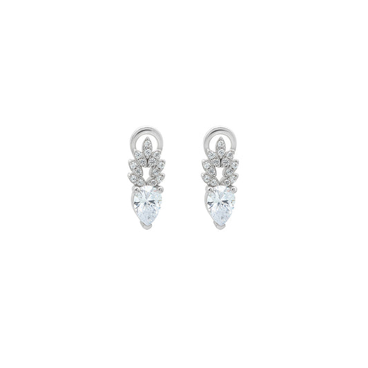 Silver Ice Drop Earrings