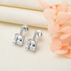 Silver Mini Cube Earrings