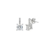 Silver Mini Cube Earrings