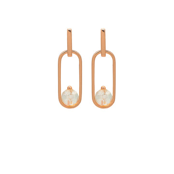 Rose Gold Halo Earrings