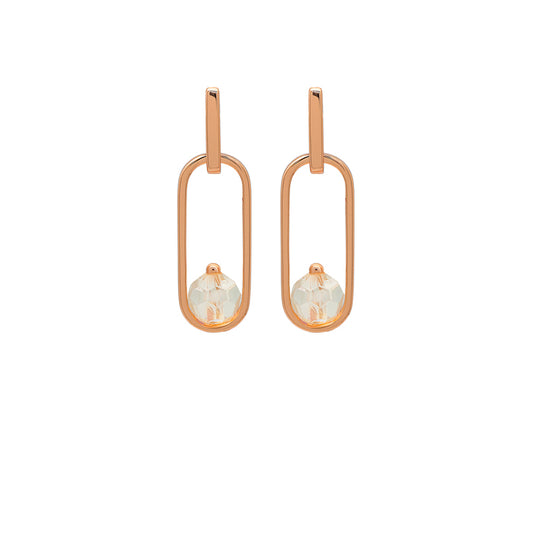 Rose Gold Halo Earrings