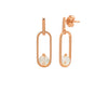 Rose Gold Halo Earrings