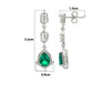 Silver Green Tassel Earrings