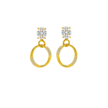 18k Gold Plated Silver Lustrous Earrings