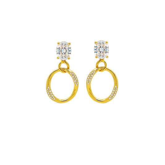 18k Gold Plated Silver Lustrous Earrings