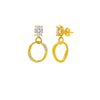 18k Gold Plated Silver Lustrous Earrings