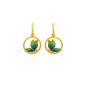 18k Gold Plated Silver Mystic Butterfly Earrings