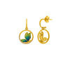 18k Gold Plated Silver Mystic Butterfly Earrings