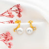 18k Gold Plated Silver Ocean Pearl Earrings