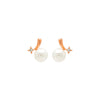 Rose Gold Silver Ocean Pearl Earrings