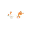 Rose Gold Silver Ocean Pearl Earrings