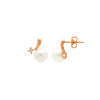 Rose Gold Silver Ocean Pearl Earrings