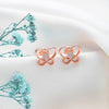 Rose Gold Delicate Butterfly Earrings