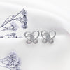 Silver Delicate Butterfly Earrings