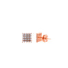 Rose Gold Square Bling Studs