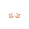 Rose Gold Swan Shine Earrings