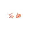 Rose Gold Swan Shine Earrings