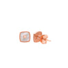 Rose Gold Tiny Square Studs