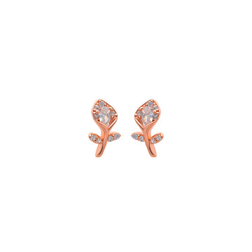 Rose Gold Tiny Lily Earrings