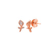 Rose Gold Tiny Lily Earrings