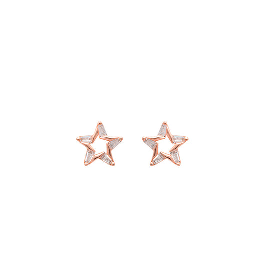 Rose Gold Classic Star Studs