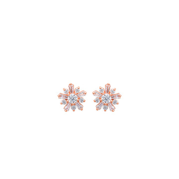 Rose Gold Tiny Bloom Earrings