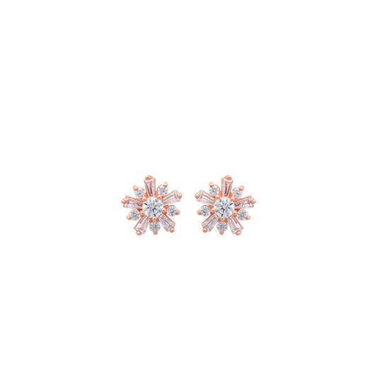 Rose Gold Tiny Bloom Earrings