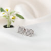 Silver Square Bling Studs