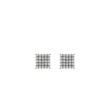 Silver Square Bling Studs