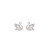 Silver Swan Shine Earrings