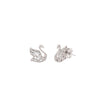 Silver Swan Shine Earrings