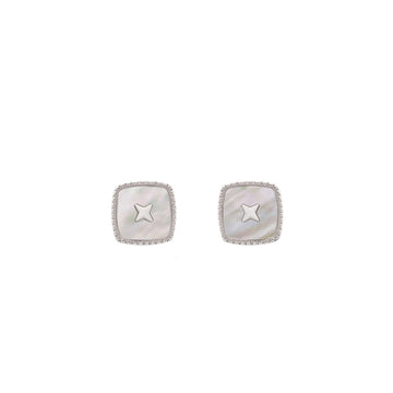 Silver Tiny Square Studs