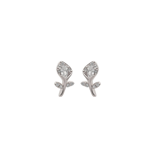 Silver Tiny Lily Earrings