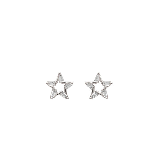 Silver Classic Star Studs