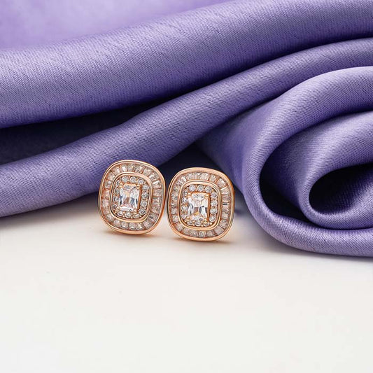 Rose Gold Shimmering Studs