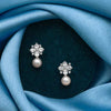 Silver Pearl Star Earrings