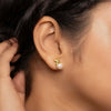 18k Gold Plated Silver Enchanted Pearl Earrings