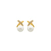 18k Gold Plated Silver Enchanted Pearl Earrings