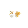 18k Gold Plated Silver Enchanted Pearl Earrings